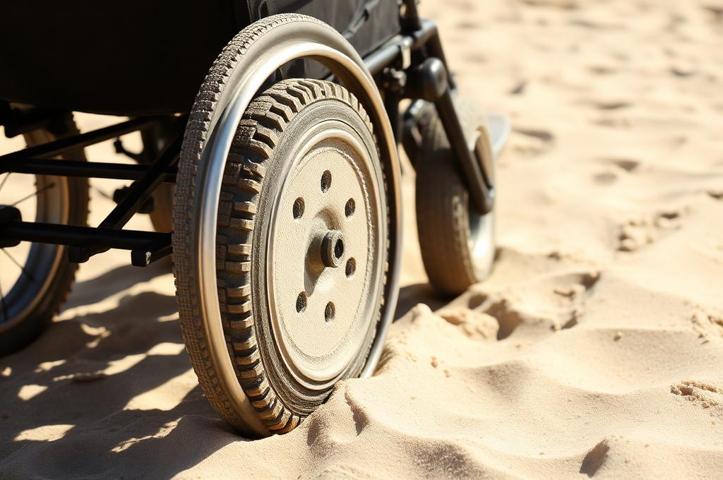 Wheelchair Through Sand and Gravel